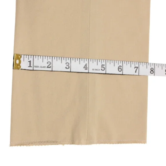 Hiltl NWT Chinos / Casual Pants Size 32 US Dayne In Solid Beige Cotton Blend